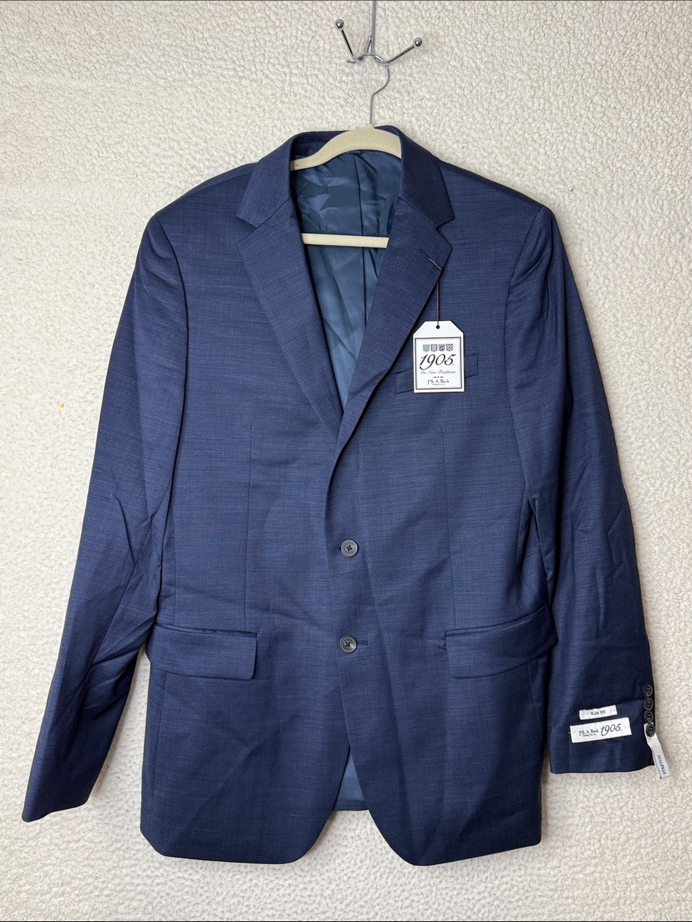 NWT Jos. A. Bank 1905 Collection Suit Jacket Navy Blue 44L